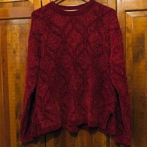 Women's Sweater - Cable Knit - Crew Neck, Vintage Weatherproof, Medium